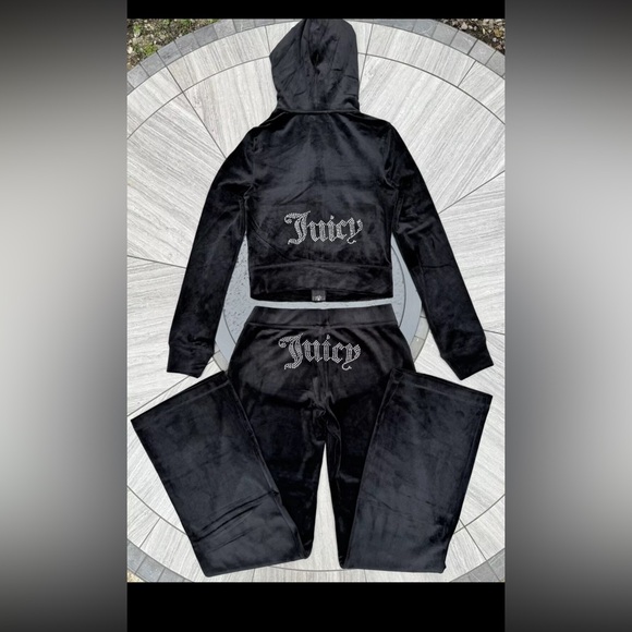 JUICY COUTURE Velour OG Bling Tracksuit Hoodie & Pant Set Size XS,S,M,L - Picture 2 of 16